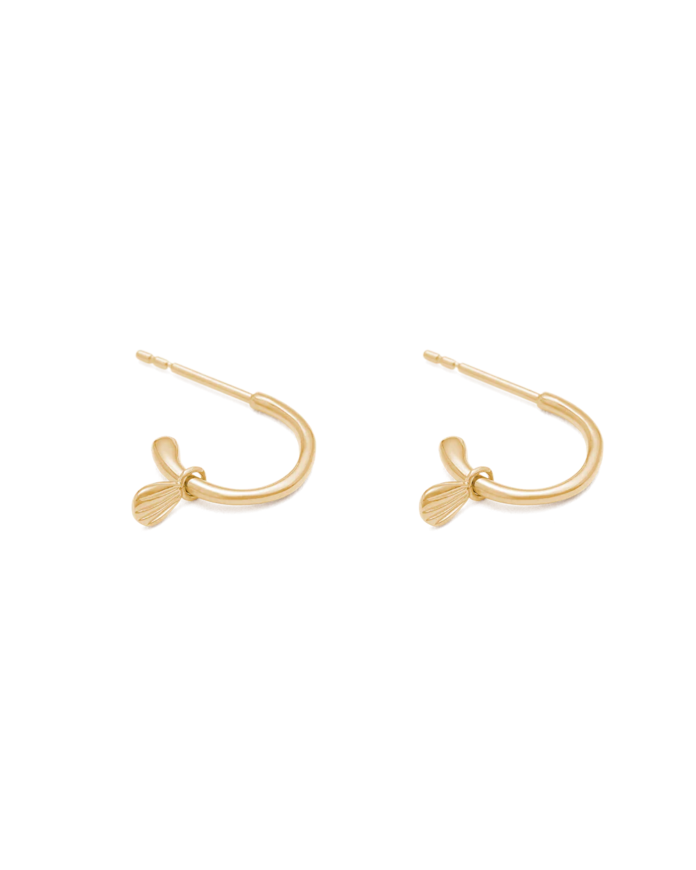 BLOOM DROP HOOPS (18K GOLD PLATED) - Image 5