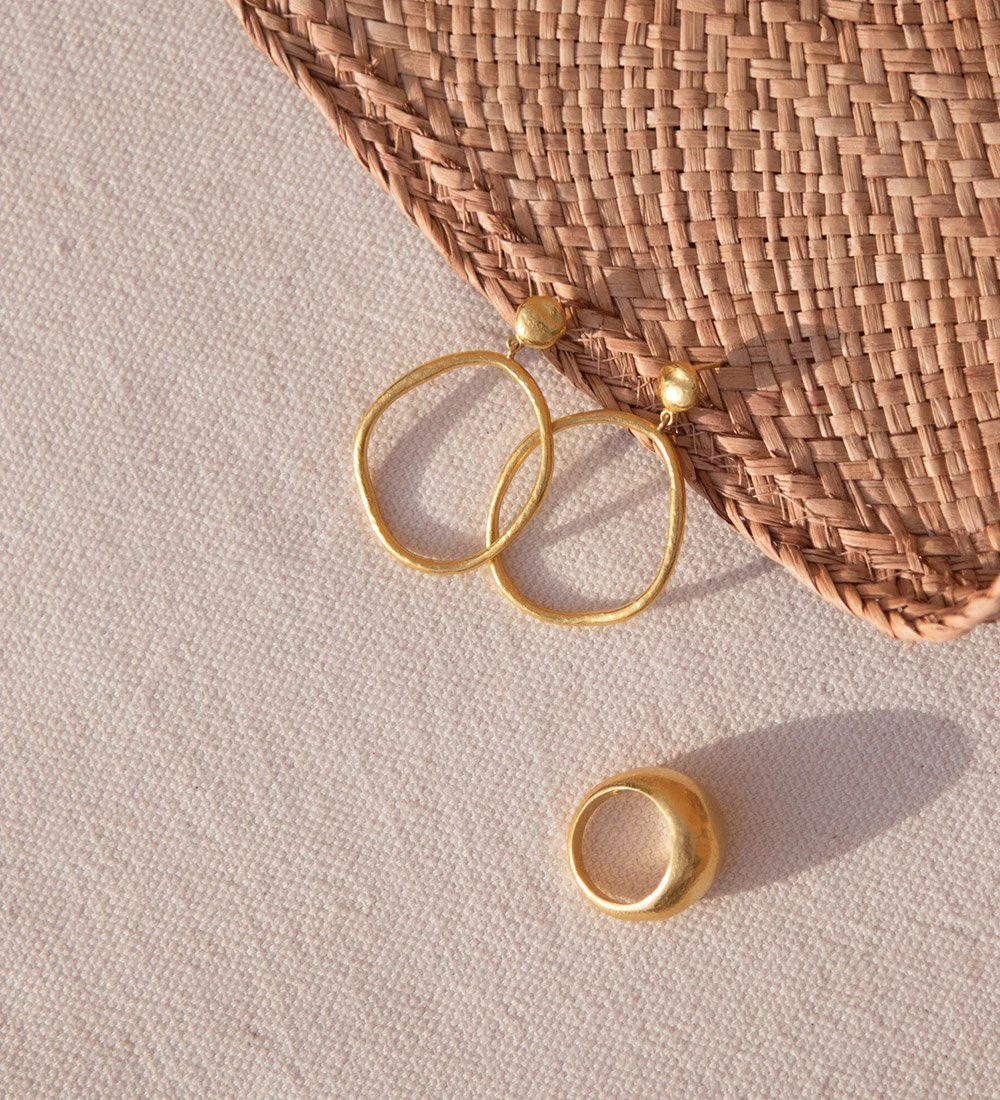 GOLDEN LIGHT EARRINGS (18K GOLD PLATED) - Image 4