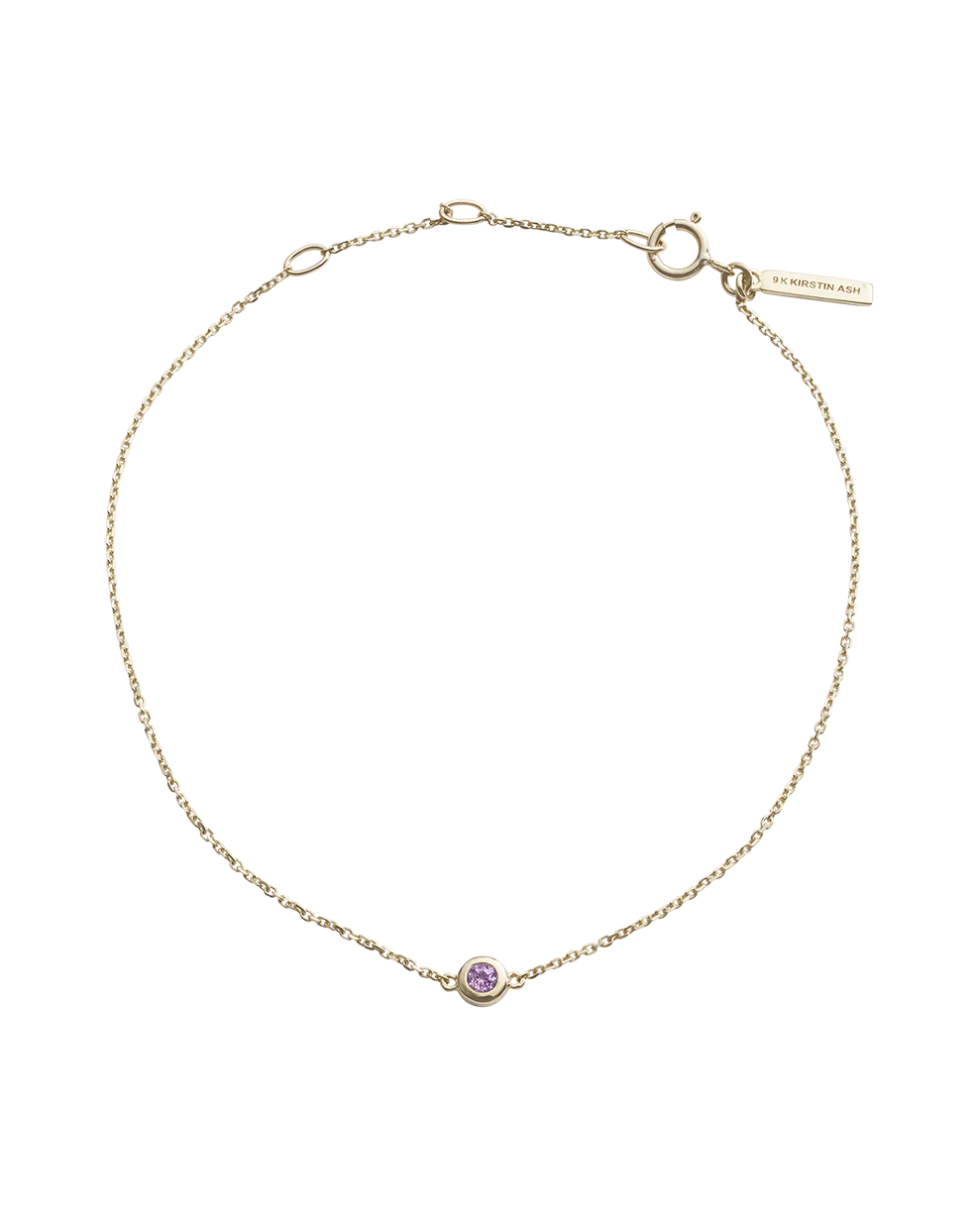 PETITE BIRTHSTONE BRACELET (9K GOLD) - Image 9
