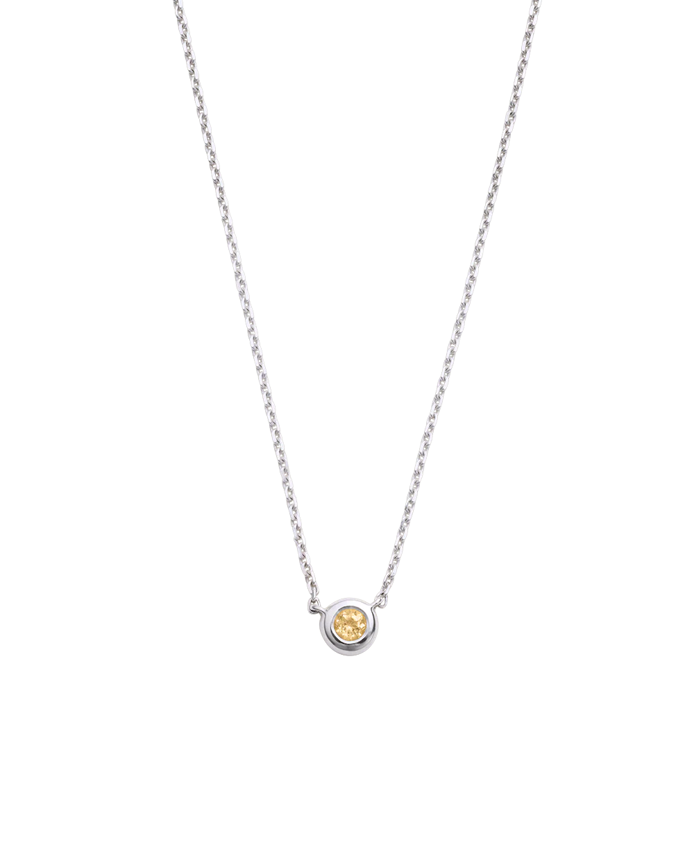 PETITE BIRTHSTONE NECKLACE (STERLING SILVER) - Image 14