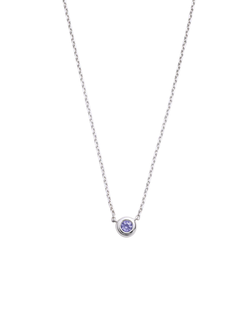 PETITE BIRTHSTONE NECKLACE (STERLING SILVER) - Image 15