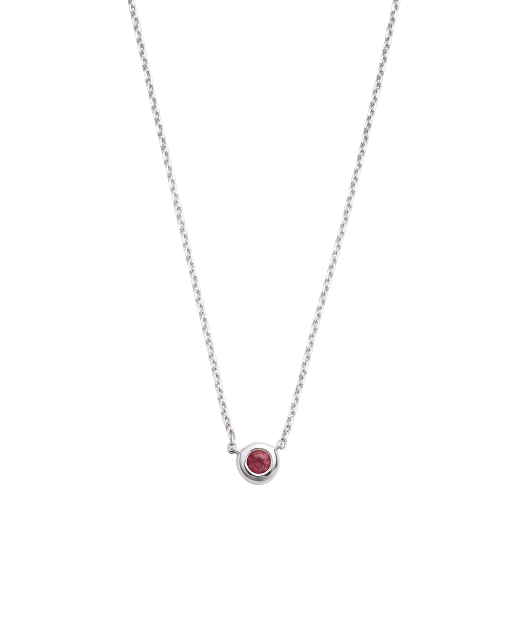 PETITE BIRTHSTONE NECKLACE (STERLING SILVER) - Image 17
